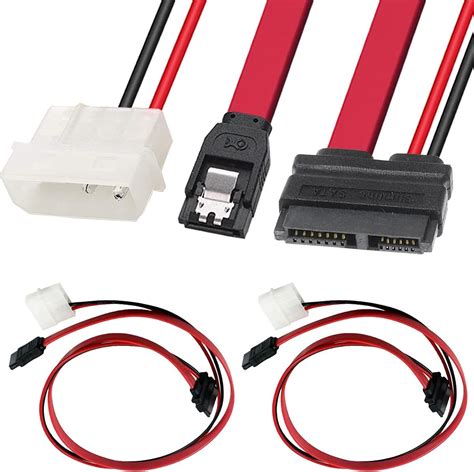 AKYGA AK CA 45 Slimline SATA W SATA W Molex Stecker Adapter