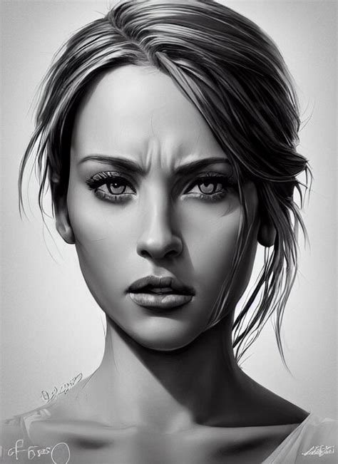 Lexica Up Close Portrait Of A Beautiful Woman In Black And White Art