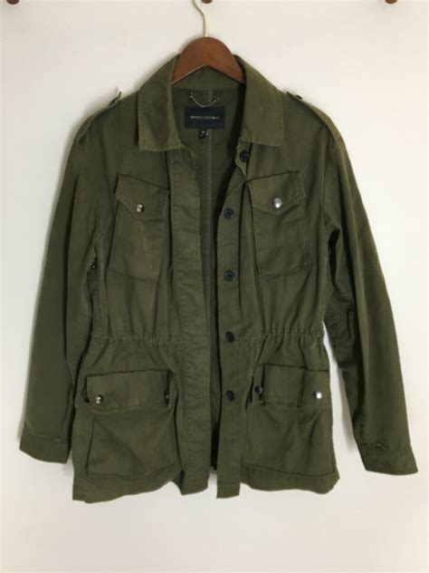 Banana Republic Green Military Field Jacket Size S Sm Gem