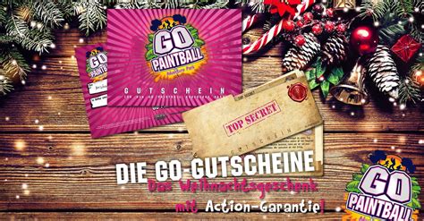 ES WEIHNACHTET DER GUTSCHEIN MIT ACTION GARANTIE GO PAINTBALL