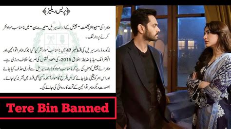 Drama Serial Tere Bin Is Banned Pamra Notice Murtassim Meerab