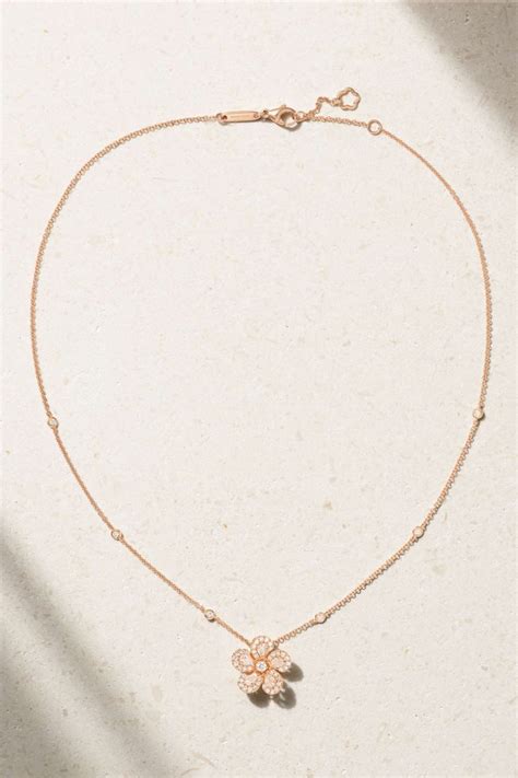 David Morris Miss Daisy Karat Rose Gold Diamond Necklace Rose