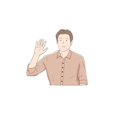 Premium Vector Illustration Of People Waving In Greeting