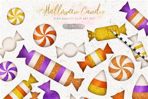 Halloween Candy Cliparts, Sweety Graphic by CutePix · Creative Fabrica