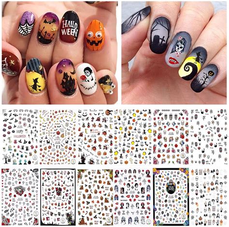 1500pcs Halloween Nail Art Stickers Decals Kalolary Self