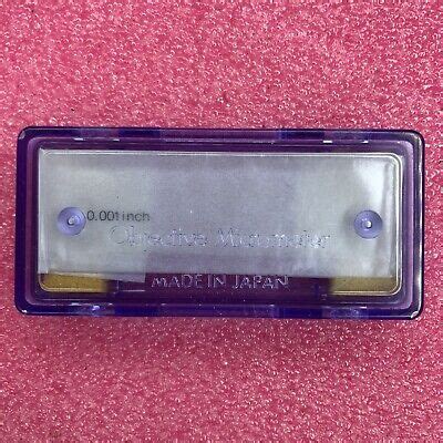 0 001 Inch Microscope Objective Micrometer Calibration Slide Olympus