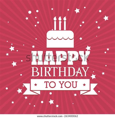 Happy Birthday Colorful Card Design Vector Stock Vector Royalty Free 263400062 Shutterstock