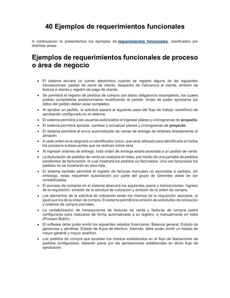 Ejemplos De Requerimientos Funcionales Pdf Sistema Operativo Porn