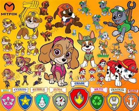 Paw Patrol Svg Paw Patrol Svg Layered Skye Svg Chase Svg Everest S Mitfox