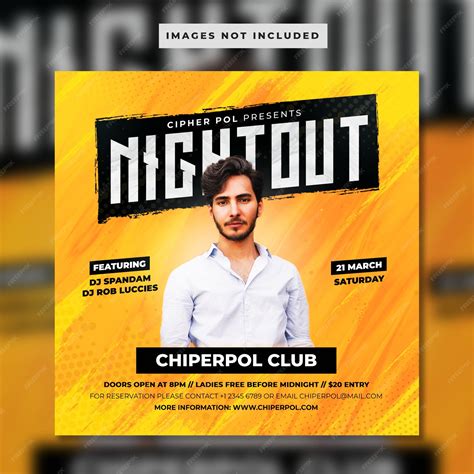 Premium Psd Night Out Banner Template