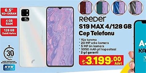 Reeder S19 Max 4 128 GB Cep Telefonu İndirimde Market