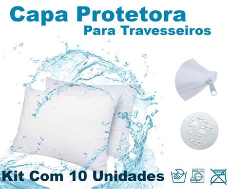 Kit Fronhas Capa Protetora Imperme Vel Para Travesseiro