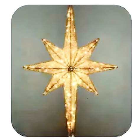 Gold Moravian Star Tower Christmas Tree Topper