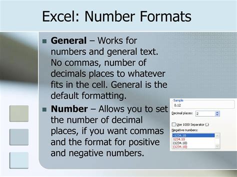 Excel Cell And Number Formats Ppt Download