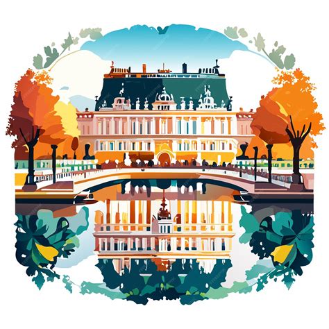 Premium Vector Palace Of Versailles Water Color Paint Or Vector