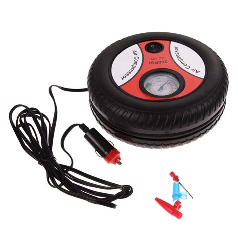 Portable Mini 12v Tire Inflator Car Air Compressor Car Auto Portable Pump 260psi Dc12v With 3 X