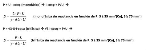 C Lculo De Las F Rmulas Para Obtener La Secci N Por Ca Da De Tensi N