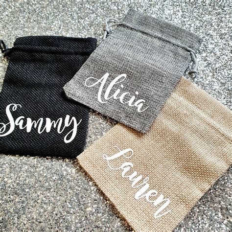 Personalised Small Hessian Bag Personalised Mini Canvas Etsy