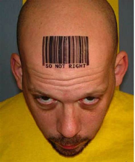 Barcode Tattoo Designs Man Head Fav Images Amazing Pictures