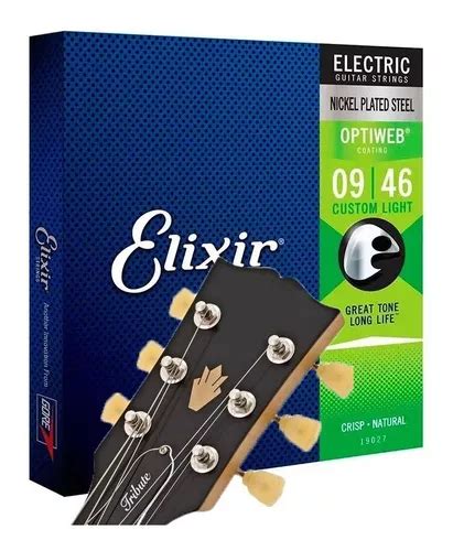 Encordoamento Elixir Optiweb 09 Custom Light Original Usa