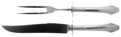 Hunt Club Sterling 1930 Small Steak 2 Piece Carving Set W Stainless