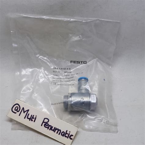 Jual One Way Flow Control Valve Festo Grla Qs D Jakarta Barat