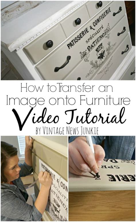 How To Transfer An Image Onto Furniture Video Tutorial The Graphics