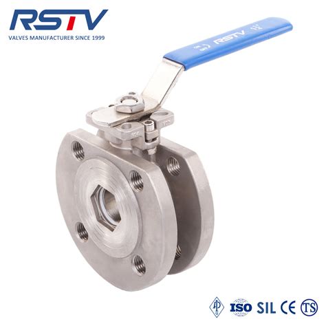 Rst Pn Stainless Steel Pc Flanged Iso Mounting Pad Wafer Ball