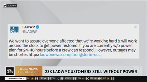 Thousands Of Ladwp Customers Remain Without Power Youtube