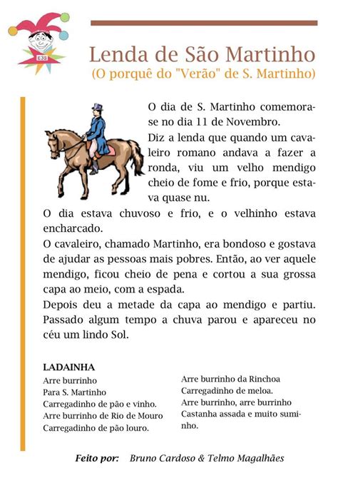 São Martinho Education Poems Proverbs