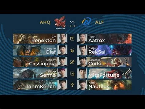 TH AHQ Vs ALF G1 Playoffs Round 2 PCS Spring Split 2020 Ahq