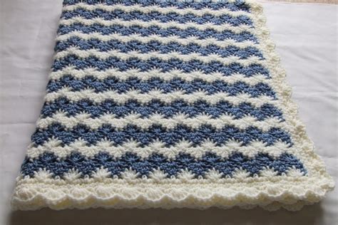 Baby Boy Blanket Crochet Baby Blanket Crochet Boy Blanket Crib Size ...