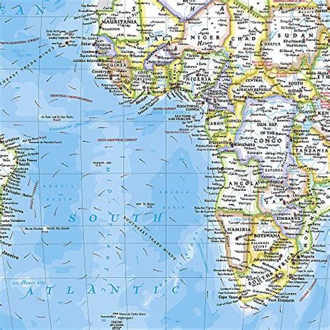 Snapklik National Geographic World Wall Map Classic Laminated