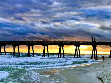 Sunset Pensacola Beach Pier | Pensacola beach, Sunrise, Sunset