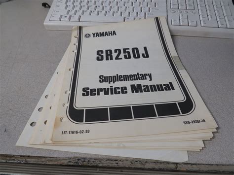 Yamaha Factory Supplementary Service Manual 1982 Sr250j 25 Pages Ebay