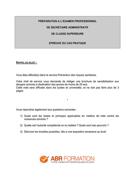 PDF PREPARATION A L EXAMEN PROFESSIONNEL DE SECRETAIRE ADMINISTRATIF DE