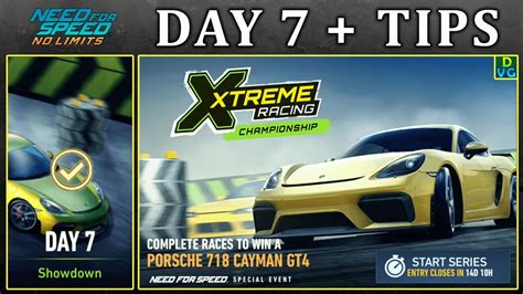 NFS No Limits Day 7 Winning TIPS Porsche 718 Cayman GT4 XRC