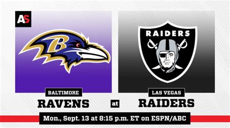 Monday Night Football Baltimore Ravens Vs Las Vegas Raiders