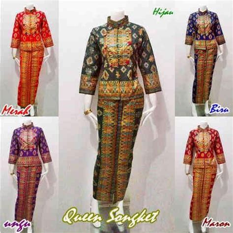 Model Baju Batik Seri Queen Motif Kain Batik Songket