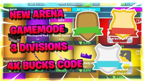 New Arena Gamemode ⚔️ 3 Divisions 🔥 4k Bucks Code 💰 Roblox Island