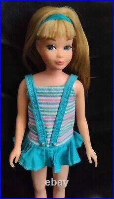 Mattel Barbie TNT TWIST N TURN 1967 SKIPPER DOLL ORIGINAL SWIMSUIT