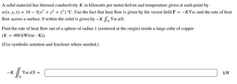 Answered A Solid Material Has Thermal Bartleby