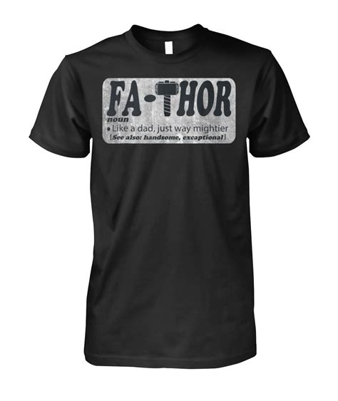 Fa Thor Like Dad Just Way Mightier Hero Shirt Viralstyle Papa Shirt