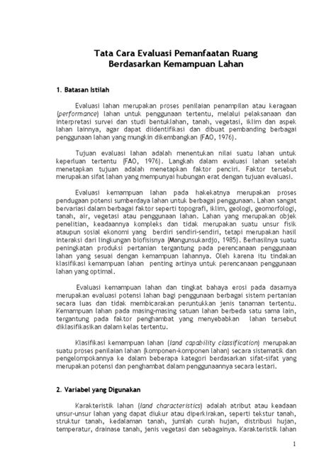 Pdf Evaluasi Pemanfaatan Ruang Dokumen Tips