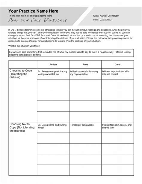 Dbt Skills Worksheets Bundle Editable Fillable Printable Pdfs