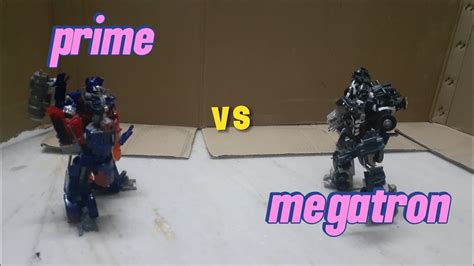 Transformers 2007 Final Battle Optimus Prime Vs Megatron Stop Motion Recreation Youtube