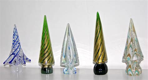 Vintage Italian Murano Glass Christmas Tree Sculptures By Formia At 1stdibs