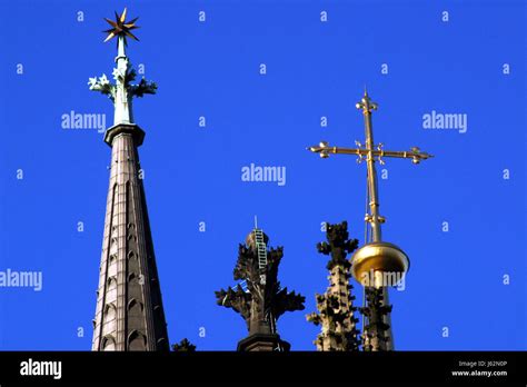 towers at the cologne cathedral Stock Photo - Alamy