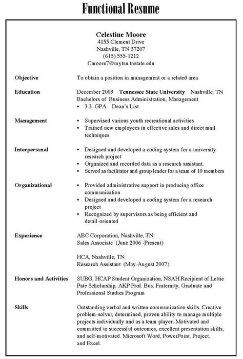 Types Of Resume Format Resume Templates