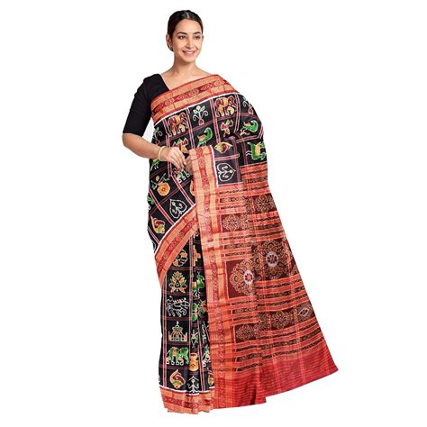 Buy Odisha Handloom Handmade Pure Mulburry Nabakothi Khandua Natural